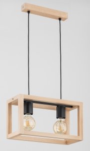 ALFA SOSNOWSCY PAKO 62455 LAMPA WISZĄCA DREWNIANA RAMKA INDUSTRIALNA