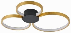 REALITY CONDIDA 641103-30 PLAFON LAMPA CZARNO ZŁOTA KOŁA LED OBRĘCZE RINGI