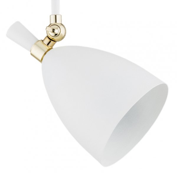 LAMPA WISZĄCA SPOT REFLEKTOR BIAŁO ZŁOTA DO SALONU KUCHNI SYPIALNI CHARLOTTE 4684