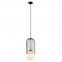 ITALUX MATTY MDM-3940/1 BK LAMPA WISZĄCA DRUCIANA CZARNA  DO SALONU 