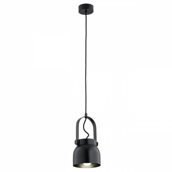 LAMPA WISZĄCA CZARNA METALOWA INDUSTRIALNA DO KUCHNI NAD STÓŁ 14CM ARGON LOGAN 8291