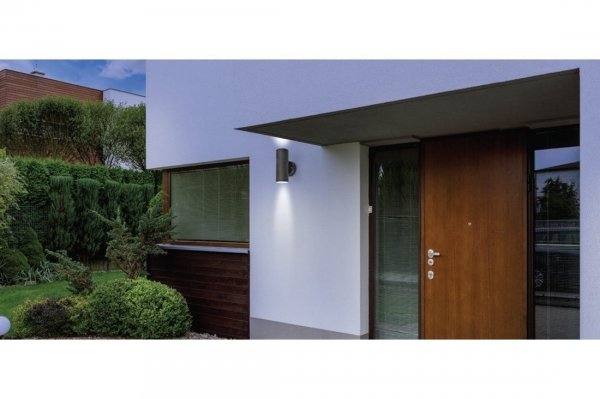 AZZARDO ULF 2 WALL AZ4474 LAMPA NA ELEWACJĘ CYLINDER SZARA