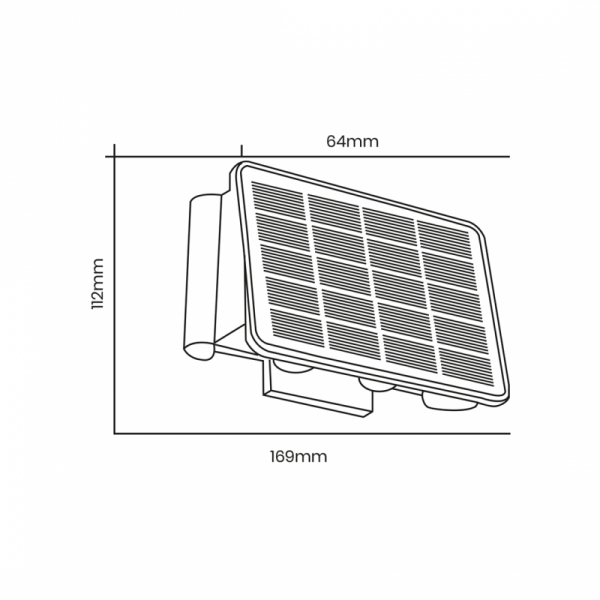 MILAGRO Kinkiet Solarny Alf 50lm 6000K