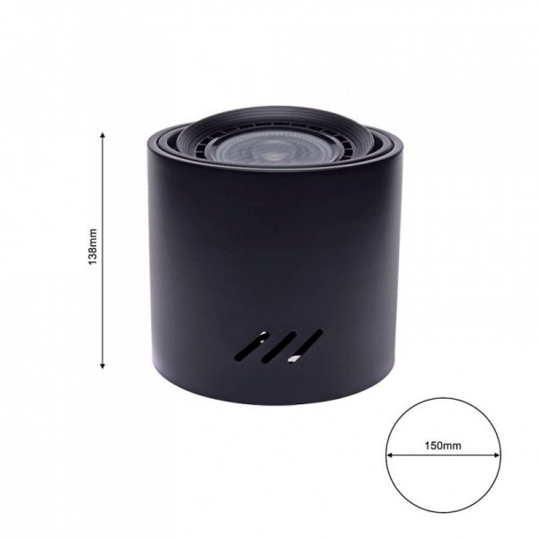 LAMPA SUFITOWA TUBO BLACK 1xAR111 (BEZ ŻARÓWKI)