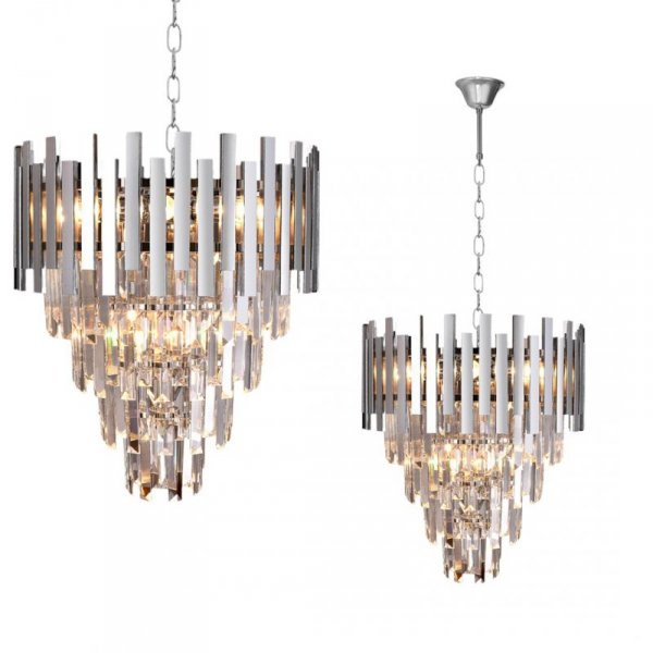 LAMPA WISZĄCA ŻYRANDOL KRYSZTAŁOWY CHROM ASPEN MILAGRO ML5997