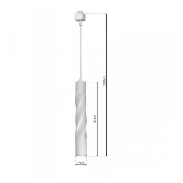 TRACK LIGHT PENDANT TWISTED WHITE 3W LED