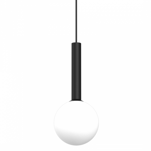LAMPA WISZĄCA CZARNA KULA BIAŁA 10CM NAD STÓŁ BAR WYSPĘ DO KUCHNI JADALNI MILAGRO PLAY BLACK MLP0970