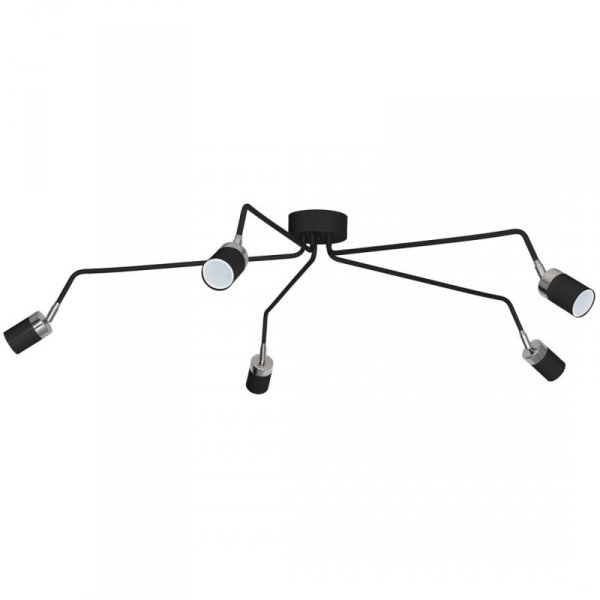 MILAGRO Lampa sufitowa JOKER BLACK 5xGU10