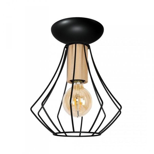 MILAGRO Lampa sufitowa WILL BLACK 1xE27