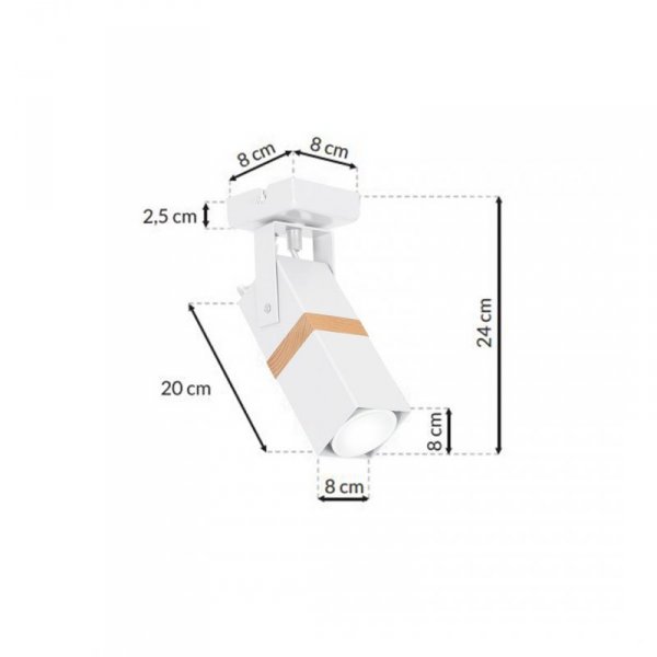 MILAGRO Kinkiet VIDAR WHITE 1xGU10