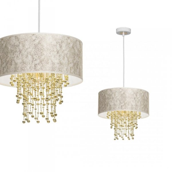 MILAGRO Lampa wisząca ALMERIA WHITE/GOLD 1xE27
