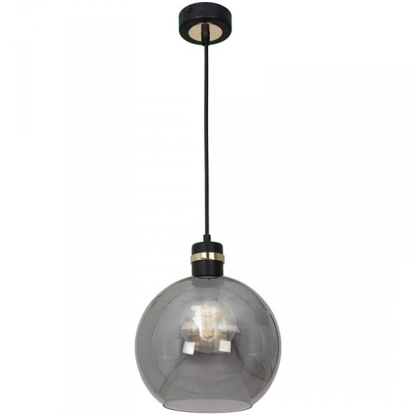 MILAGRO MLP65300 OMEGA BLACK LAMPA WISZĄCA CZARNO ZŁOTA GRAFITOWY KLOSZ KULA