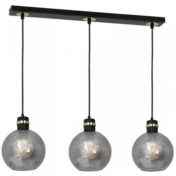 MILAGRO MLP6531 OMEGA BLACK LAMPA WISZĄCA CZARNO ZŁOTA GRAFITOWE KLOSZE KULE