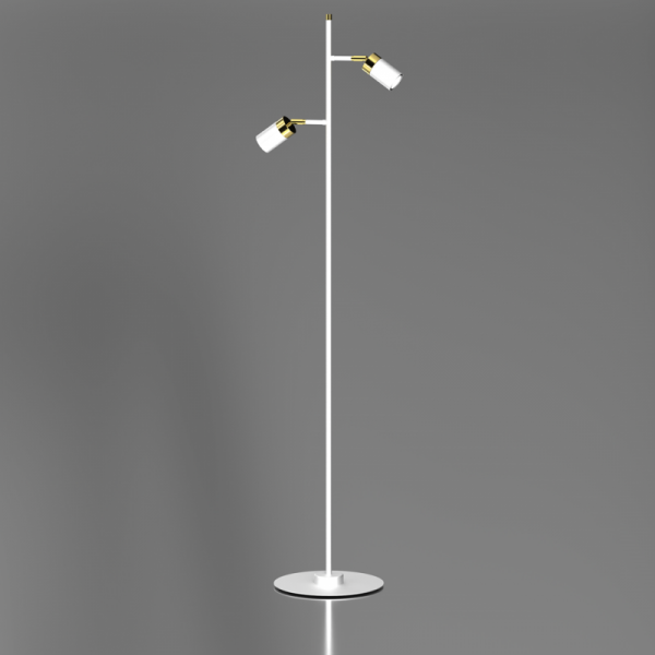 MILAGRO Lampa podłogowa JOKER WHITE/GOLD 1xGU10