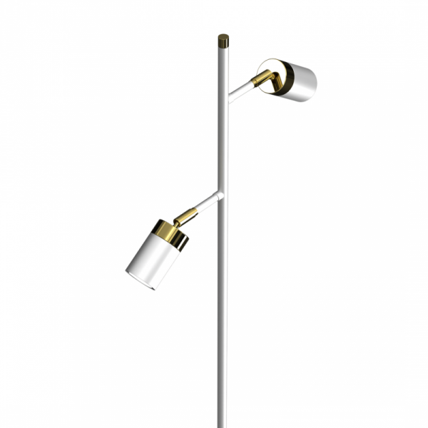 MILAGRO Lampa podłogowa JOKER WHITE/GOLD 1xGU10