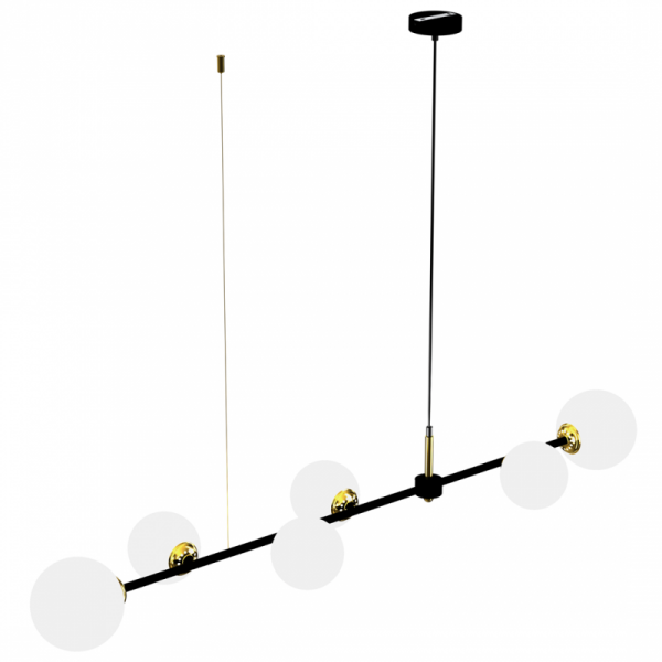MILAGRO MLP7846 POP LAMPA WISZĄCA NAD STÓŁ CZARNO ZŁOTA KULE BIAŁE 
