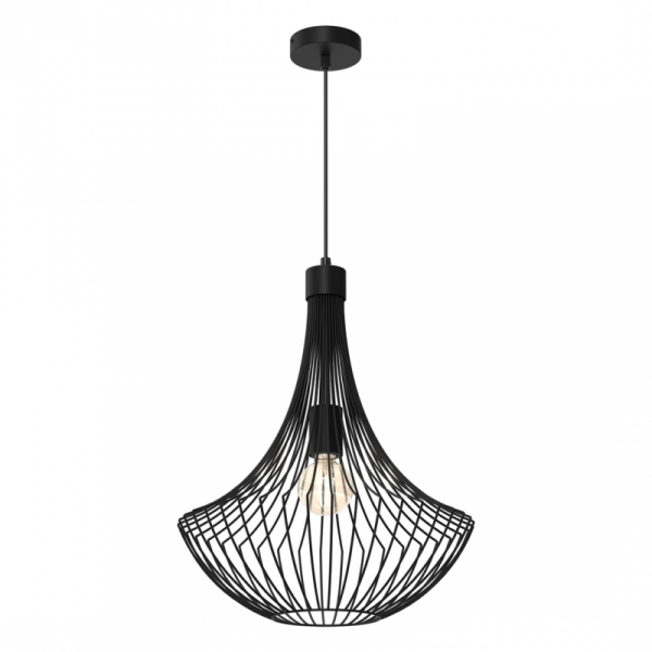 MILAGRO Lampa wisząca CESTA BLACK 1xE27