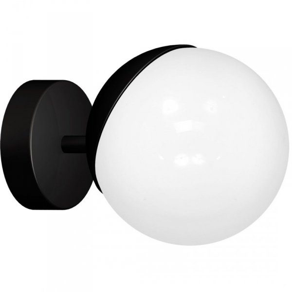 MILAGRO KINKIET MLP8854 SFERA BLACK KINKIET CZARNY BIAŁA KULA KLOSZ MLECZNY