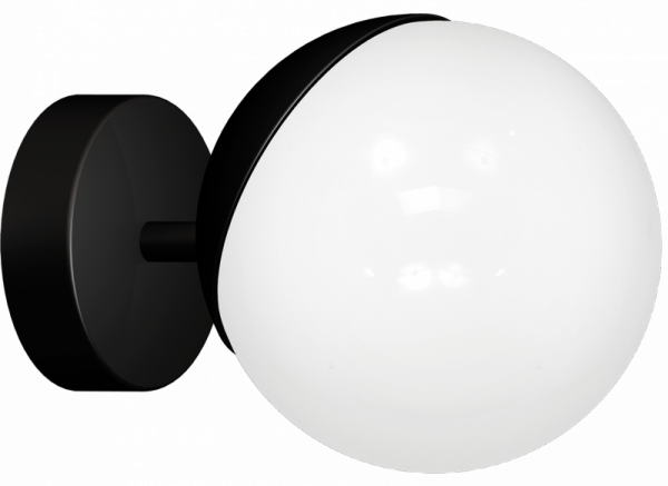 MILAGRO KINKIET MLP8854 SFERA BLACK KINKIET CZARNY BIAŁA KULA KLOSZ MLECZNY
