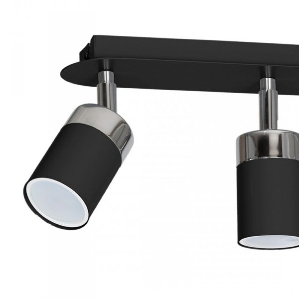 MILAGRO Lampa sufitowa JOKER BLACK 3xGU10
