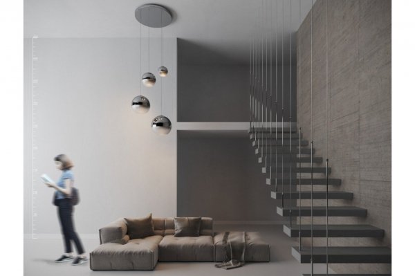 AZZARDO SILVER BALL 4 AZ2531 LAMPA WISZĄCA ELEGANCKA NOWOCZESNA CHROM