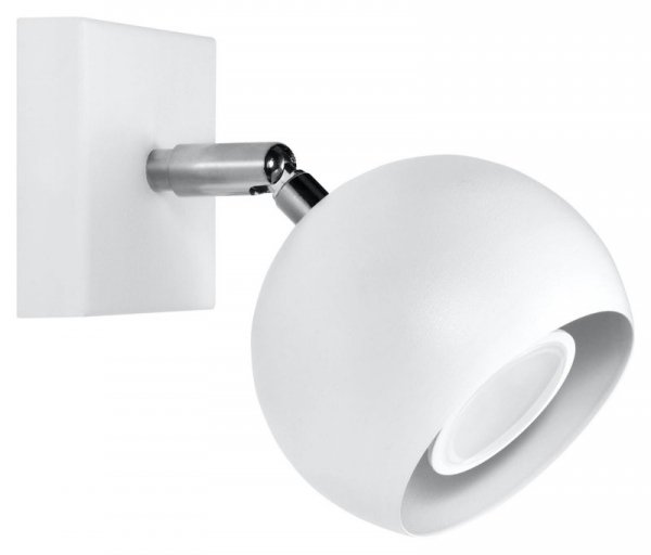 Kinkiet OCULARE 1 biały stalowa lampa ścienna ruchomy klosz kulka Gu10 LED SOLLUX LIGHTING