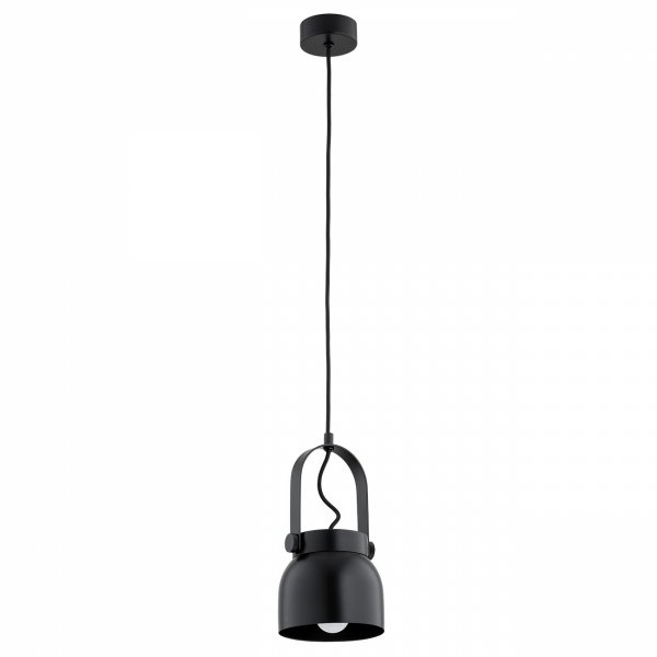 LAMPA WISZĄCA CZARNA METALOWA INDUSTRIALNA DO KUCHNI NAD STÓŁ 14CM ARGON LOGAN 8291