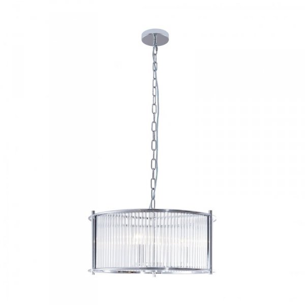 LAMPA WISZĄCA CHROM SZKLANA W STYLU GLAMOUR KLASYCZNA NAD STÓŁ DO SALONU SYPIALNI JADALNI KUCHNI 2200131P-L  MARMO ZUMALINE