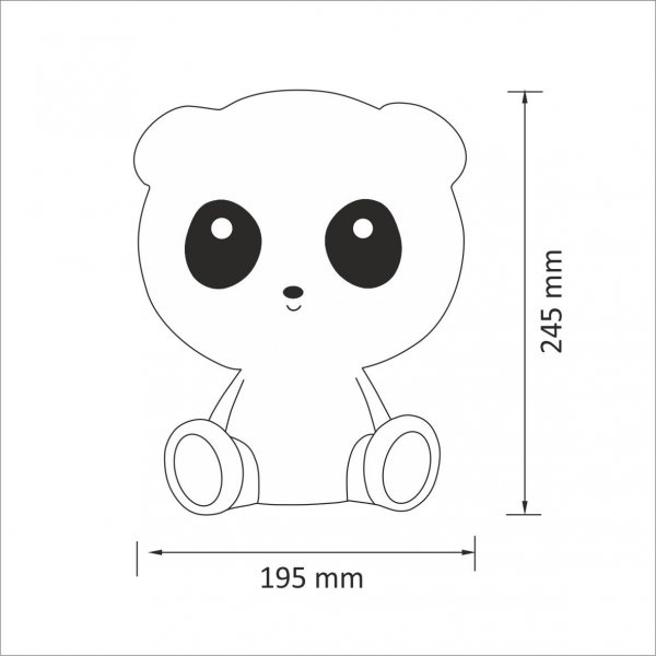 GOLDLUX POLUX MIŚ PANDA 307651 LAMPKA NOCNA DO SPANIA MIŚ DLA DZIEWCZYNKI NA PREZENT DO POKOJU