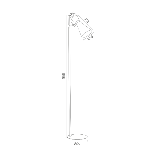 ARGON ARGON LUKKA 3895 LAMPA PODŁOGOWA 1 PŁ. CZARNY STRUKTURA, EL. CHROMOWANE