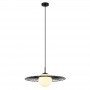 ITALUX SALLY MDM-4003/1 BK LAMPA WISZĄCA NOWOCZESNA DRUCIANA SZKLANY BIAŁY KLOSZ DO SALONU 