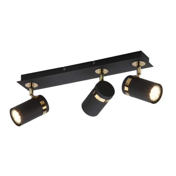 ITALUX VERANO SPL-2031-3 KINKIET SPOT PLAFON REFLEKTOR CZARNO ZŁOTY