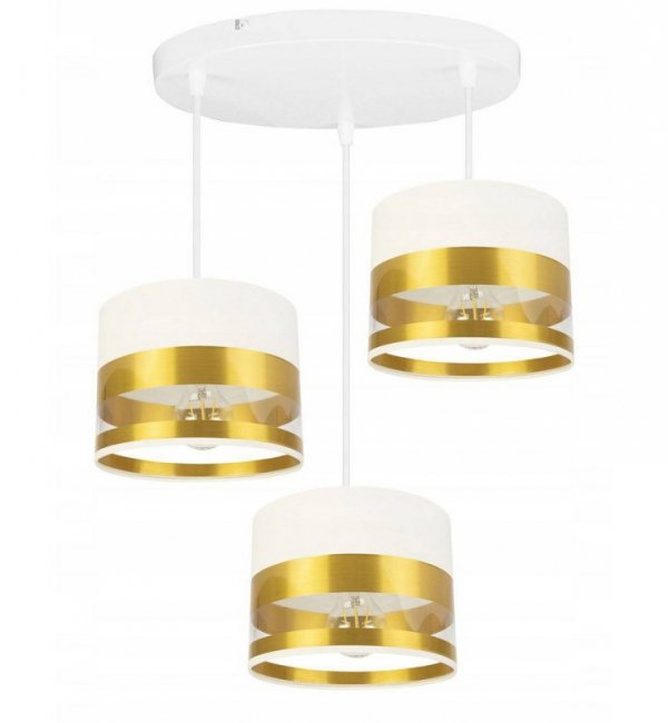 Lampa abażur materiałowa - INTENSE GOLD 2280/3/OW LIGHT HOME