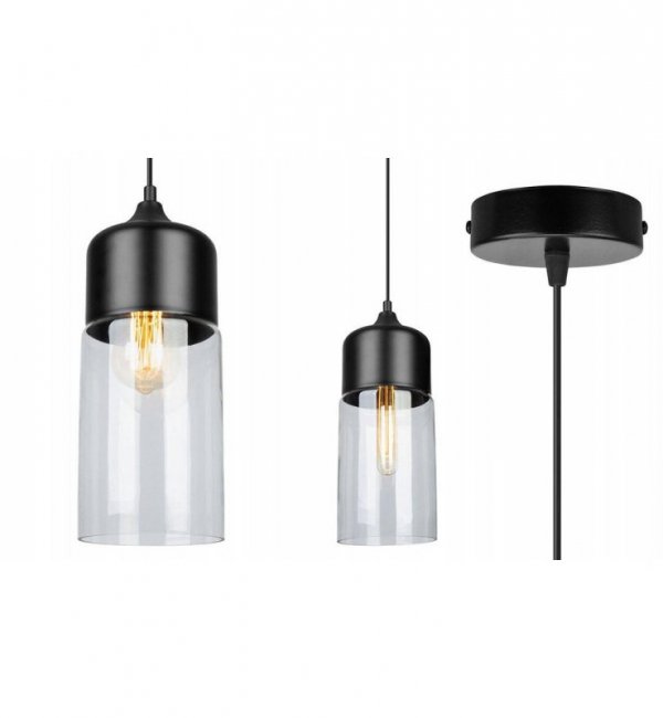 Lampa wisząca ze szklanymi kloszami - OSLO 2232/1/B LIGHT HOME