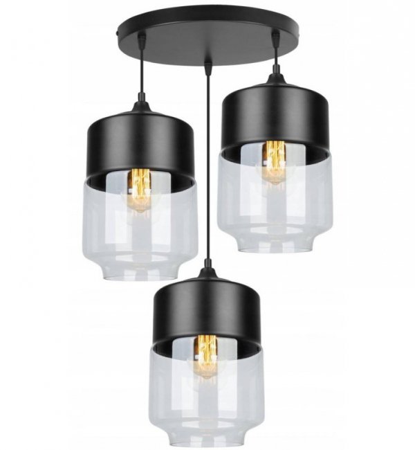 Lampa wisząca ze szklanymi kloszami - OSLO 2231/3/OW/B LIGHT HOME