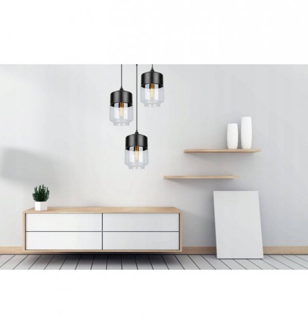 Lampa wisząca ze szklanymi kloszami - OSLO 2231/3/OW/B LIGHT HOME