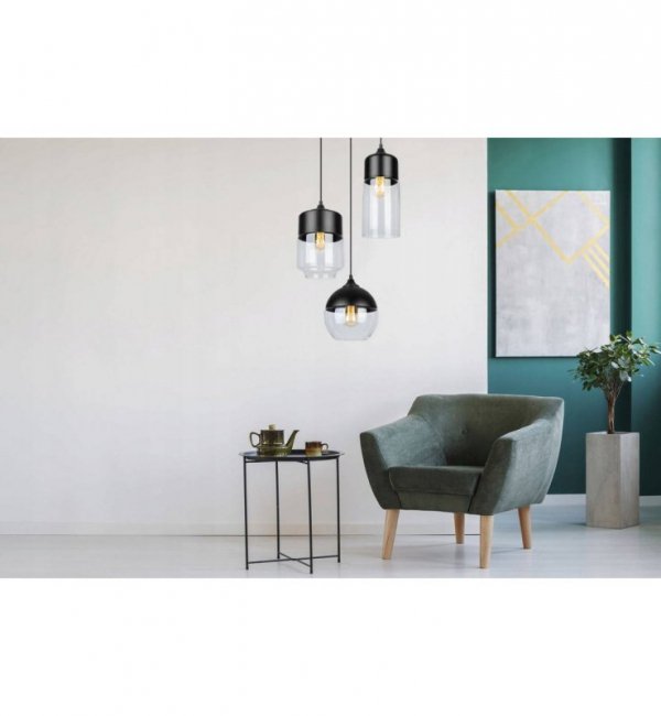 Lampa wisząca ze szklanymi kloszami - OSLO 2234/3/OW/B/MIX LIGHT HOME