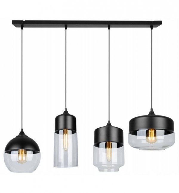 Lampa wisząca ze szklanymi kloszami - OSLO 2234/4/B/MIX LIGHT HOME