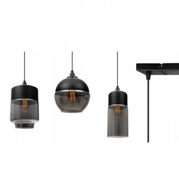 Lampa wisząca ze szklanymi kloszami - OSLO 2234/3/G/MIX LIGHT HOME