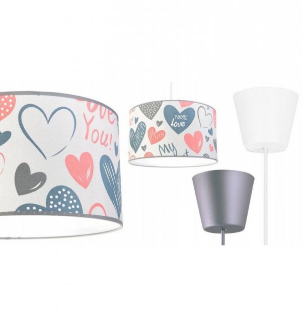 Lampa abażur dziecięca - ORANGE HEART 2290/1/35 LIGHT HOME