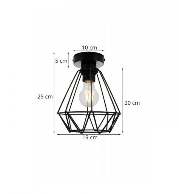 Lampa 1-płomienna LOFT  - NUVOLA 2034/KB LIGHT HOME