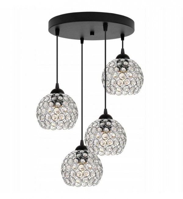 Lampa wisząca ze szklanymi kloszami - CRYSTAL 2220/4/OW/C LIGHT HOME