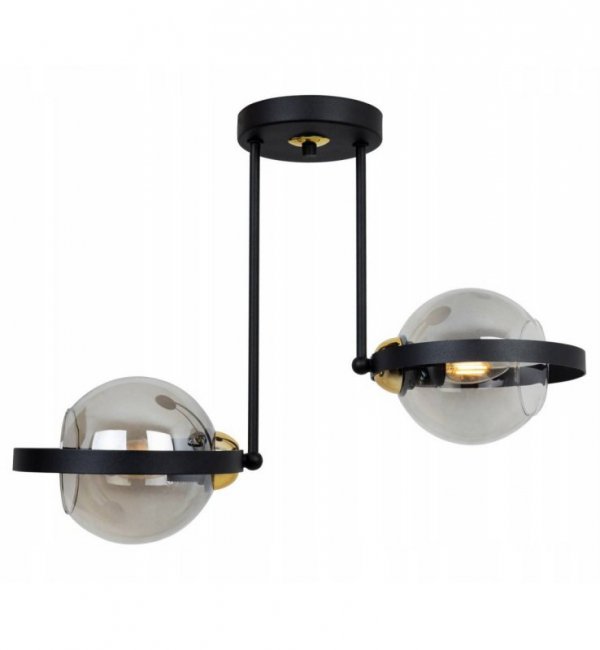 Lampa wisząca ze szklanymi kloszami - RING HAGA 2345/2/G LIGHT HOME