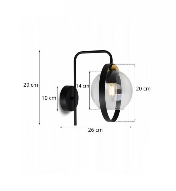 Kinkiet nowoczesny - RING HAGA 2346/K/B LIGHT HOME