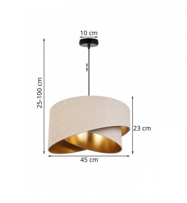Lampa wisząca z abażurami - MEDIOLAN 2355/1/KZ LIGHT HOME