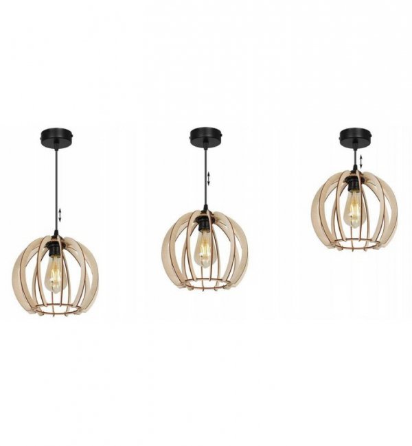 Zwis wiszący pojedynczy dekoracyjny - TIMBER 2361/1 LIGHT HOME
