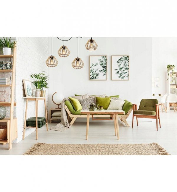 Lampa wisząca nowoczesna - SPIDER TIMBER 2360/4 LIGHT HOME