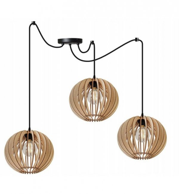 Lampa wisząca nowoczesna - SPIDER TIMBER 2362/3 LIGHT HOME