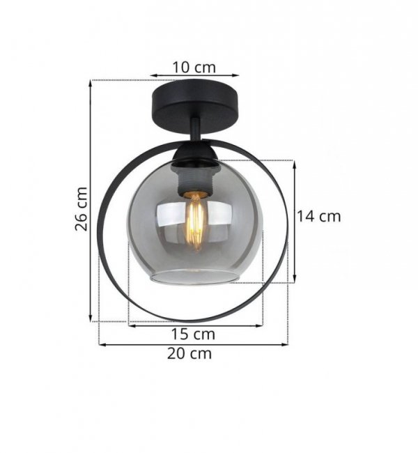 Reflektor sufitowy  - RING HAGA 2346/KB/G LIGHT HOME