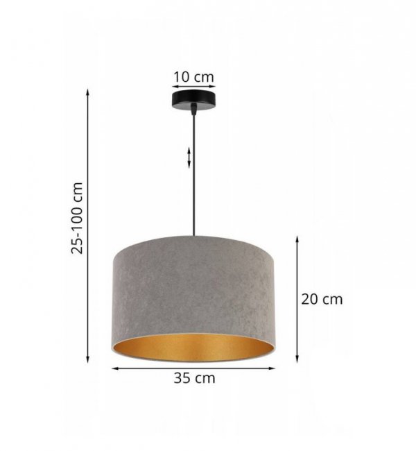Lampa wisząca z abażurami -  MEDIOLAN 2360/1/35/SZ LIGHT HOME